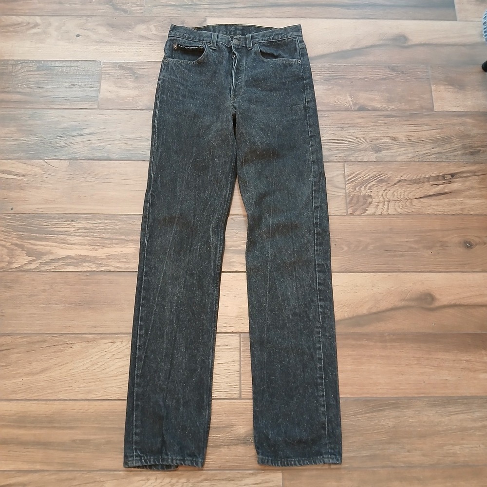 Vintage Levi's 501 Jeans Mens 31x36 (FITS 28x34) Black Button Fly USA Made 90s